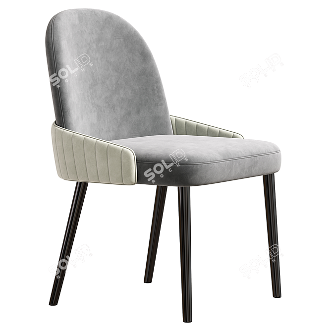 Elegant Leather Swivel Office Chair 3D model image 3