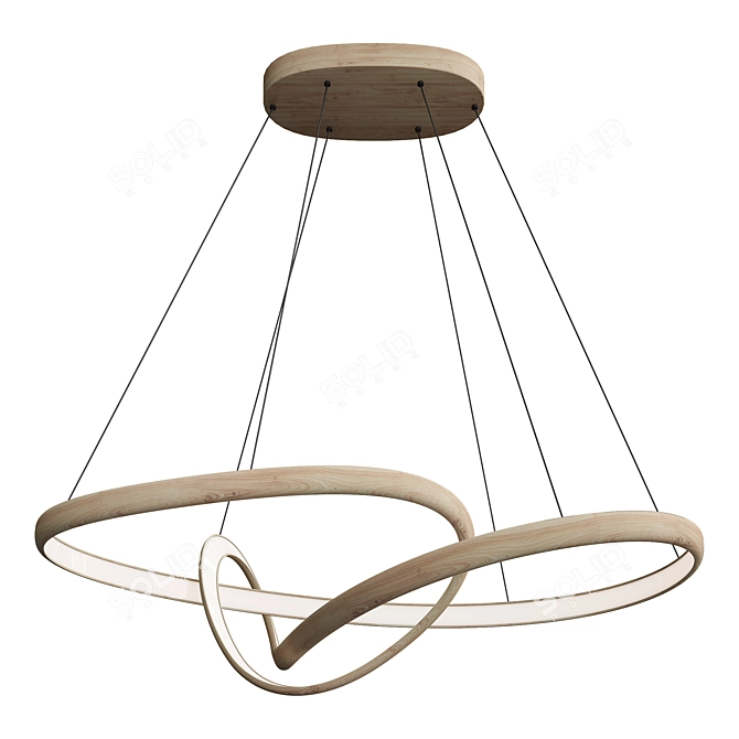 Sculptural Modern Chandelier Artistry 3D model image 1