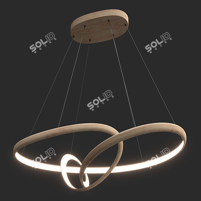 Sculptural Modern Chandelier Artistry 3D model image 3