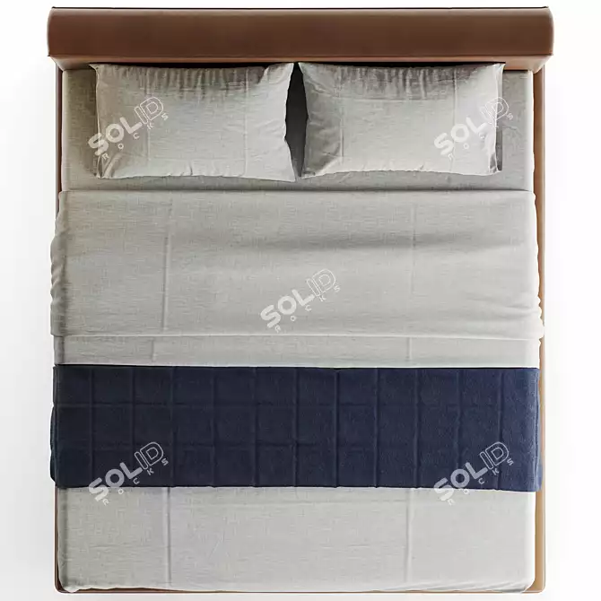 Sleek Minotti Bed Scene Pack 3D model image 4