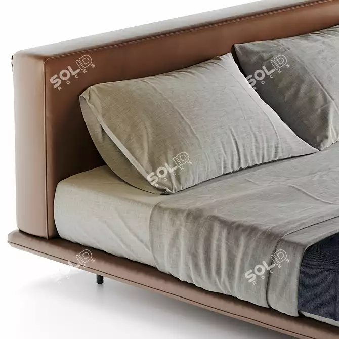 Sleek Minotti Bed Scene Pack 3D model image 5
