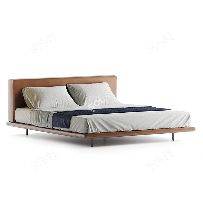 Sleek Minotti Bed Scene Pack 3D model image 8