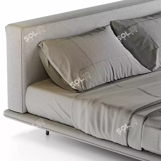Sleek Minotti Bed Scene Pack 3D model image 12