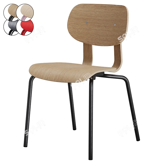 VG&P HD Stacking Chair - Designer Seating 3D model image 1