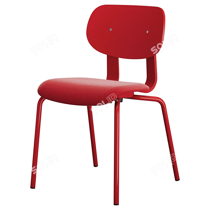 Modern Upholstered Stackable HD Chair 3D model image 4