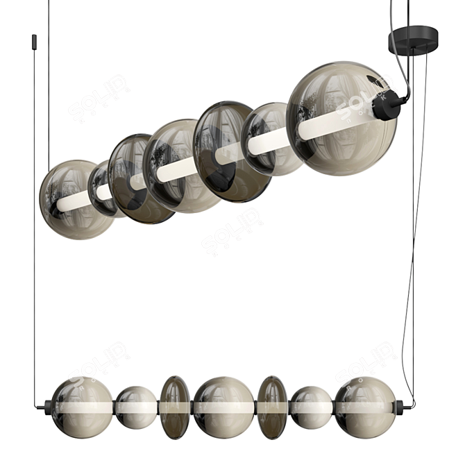 Modern Hanging Light Fixture: MAYTONI MOD307PL-L40B3K 3D model image 1