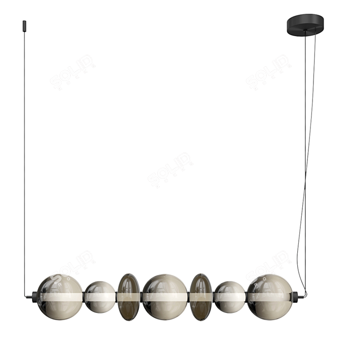 Modern Hanging Light Fixture: MAYTONI MOD307PL-L40B3K 3D model image 2
