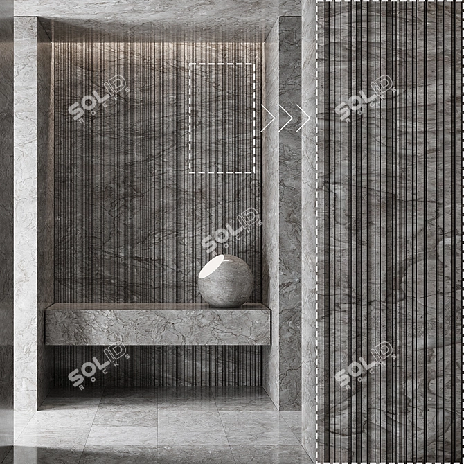 High Detail Marble Stone Material 3D model image 3