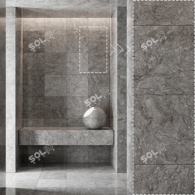 High Detail Marble Stone Material 3D model image 4