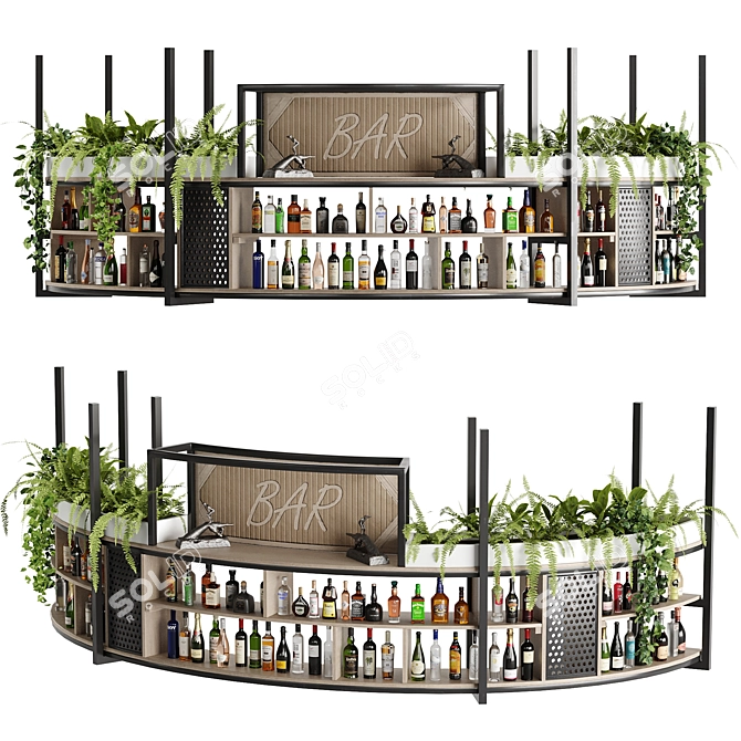  Versatile Hanging Bar Organizer 3D model image 1