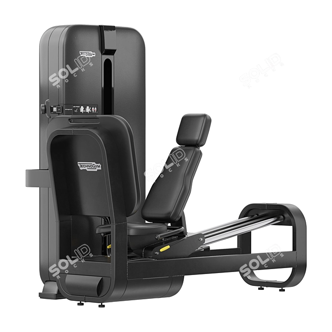 Advanced Leg Press Machine with Detailed Textures 3D model image 2