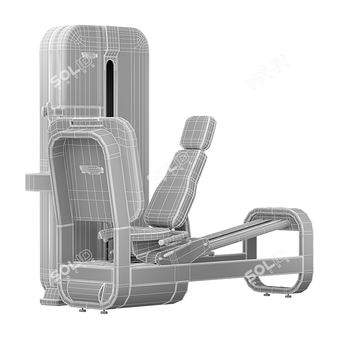 Advanced Leg Press Machine with Detailed Textures 3D model image 5