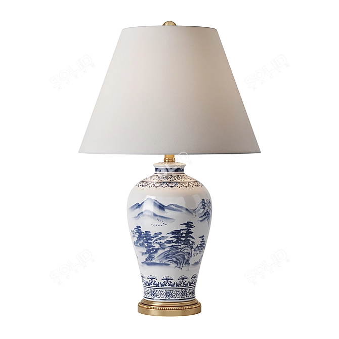 Cottage Table Lamp - Jonathan Y 3D model image 1