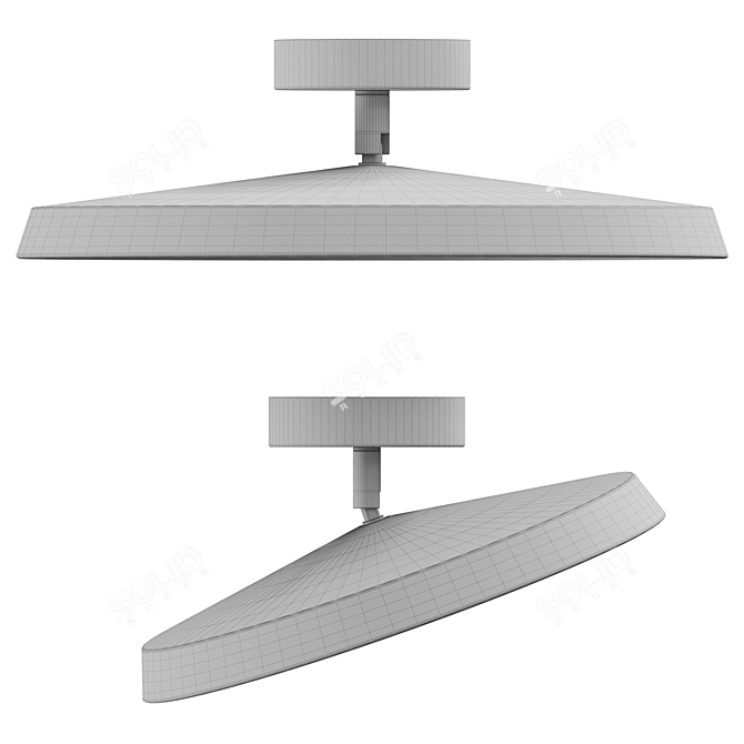 Modern LED Ceiling Light Fixture 3D model image 2