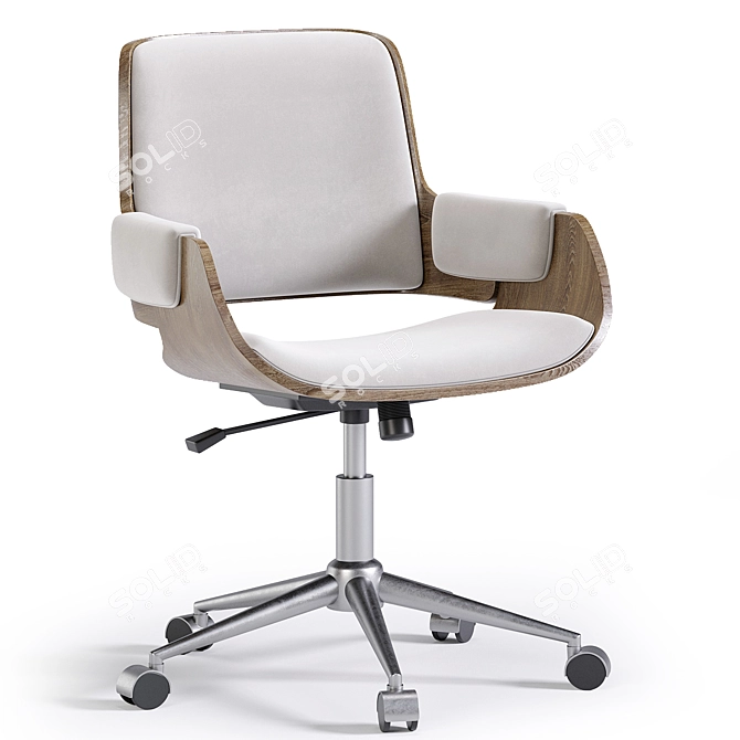 Sleek Onyx Kellan Office Chair 3D model image 2