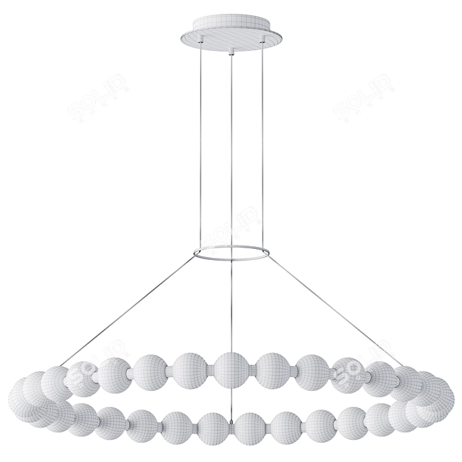 Elegant Orbet 36 Chandelier Glow 3D model image 2