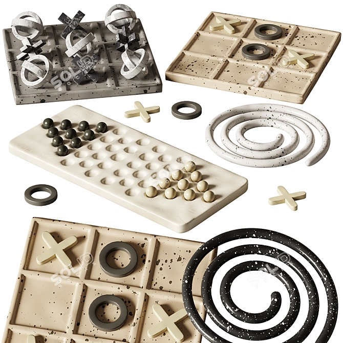 Glossy Decor Set Game Kit 3D model image 1