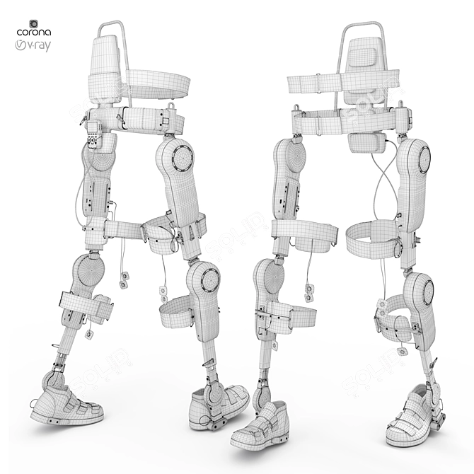 Advanced Robot Prosthetic Exoskeleton 3D model image 2