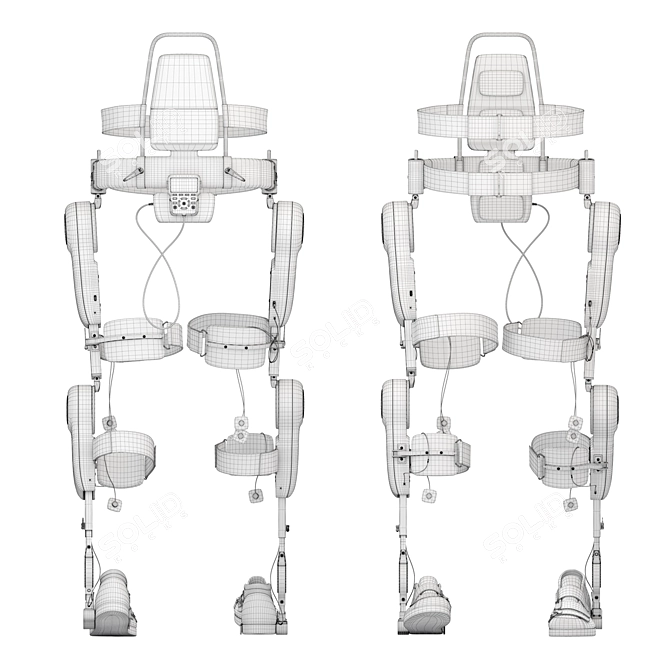 Advanced Robot Prosthetic Exoskeleton 3D model image 5