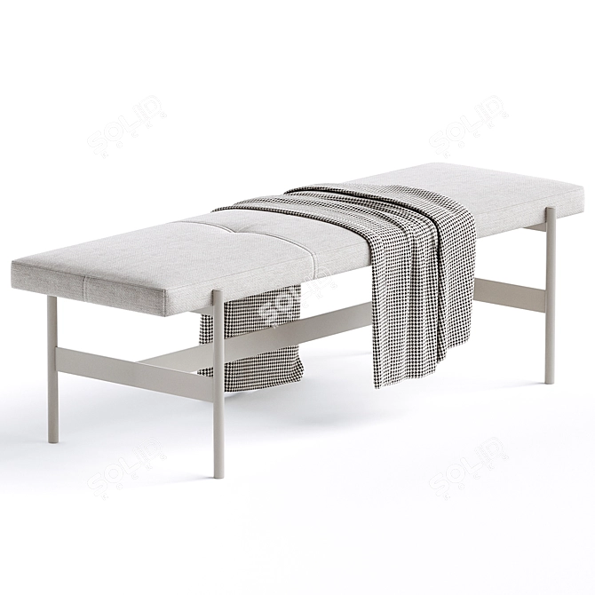 Stylish Daybench Dining Bench 3D model image 2