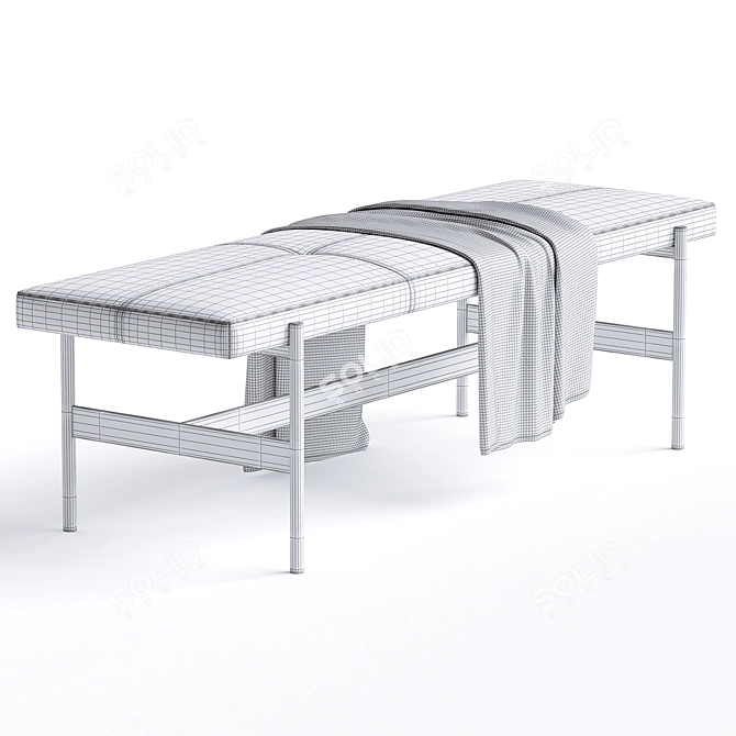 Stylish Daybench Dining Bench 3D model image 3