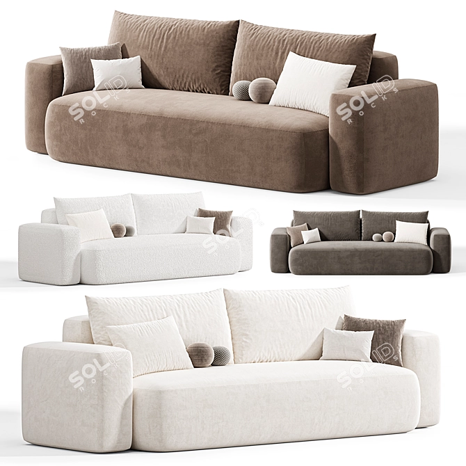 Elegant Mistral Sofa by Marac 3D model image 3