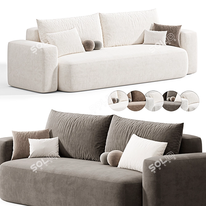 Elegant Mistral Sofa by Marac 3D model image 6