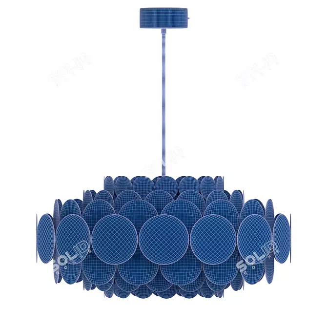 Modern Multicolor Chandelier Set 3D model image 4