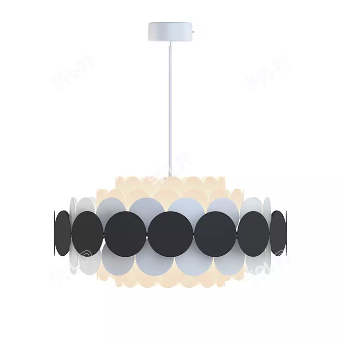 Modern Multicolor Chandelier Set 3D model image 8