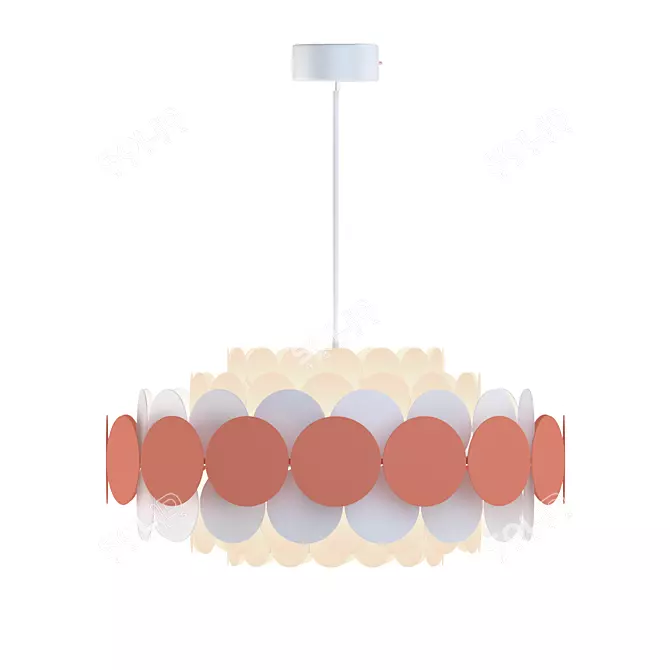 Modern Multicolor Chandelier Set 3D model image 9