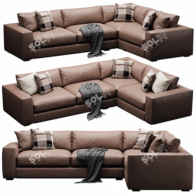 Stylish Oceanside Sofa Sectional 3D model image 3