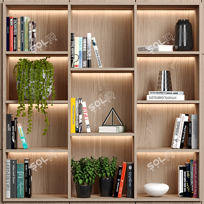 Modular Editable Shelving Unit 3D model image 4