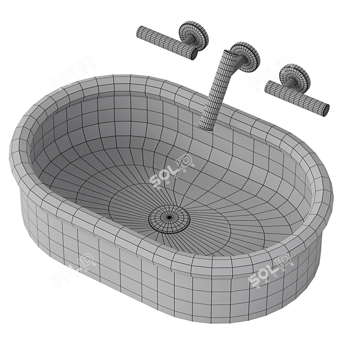 Brera ArtCeram Basin & Cilindro 3D model image 4