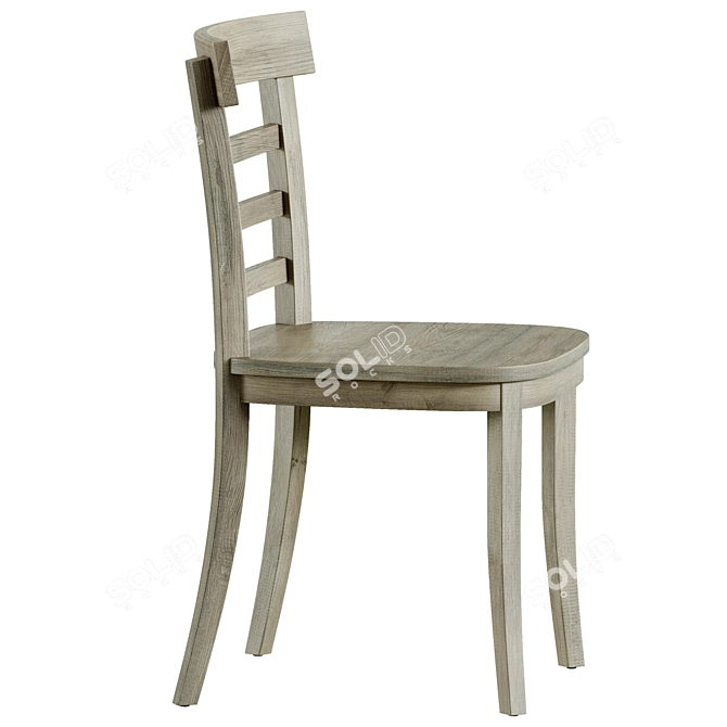 Elegant Liam Dining Chair 3D model image 2