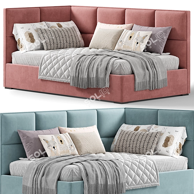 Modern Kids Bed KD42 Furniture 3D model image 4