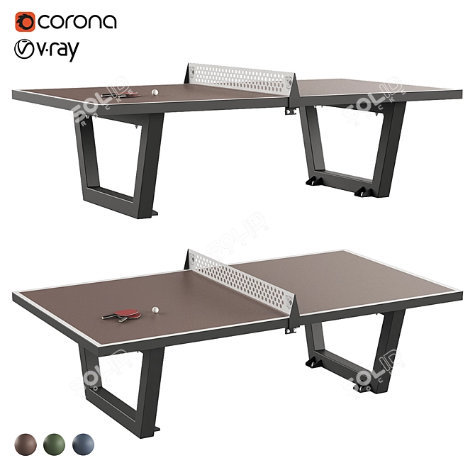 Multifunctional Ping Pong Table 3D model image 1