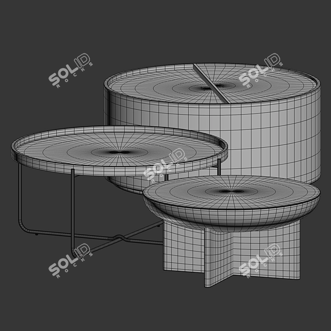 Round Coffee Tables Variety by West Elm 3D model image 4