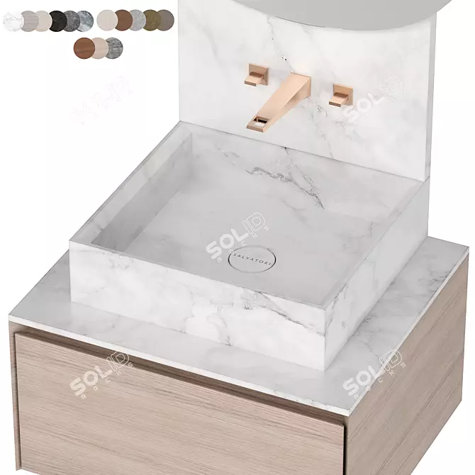 Luxury Bathroom Set 3D Model 3D model image 2