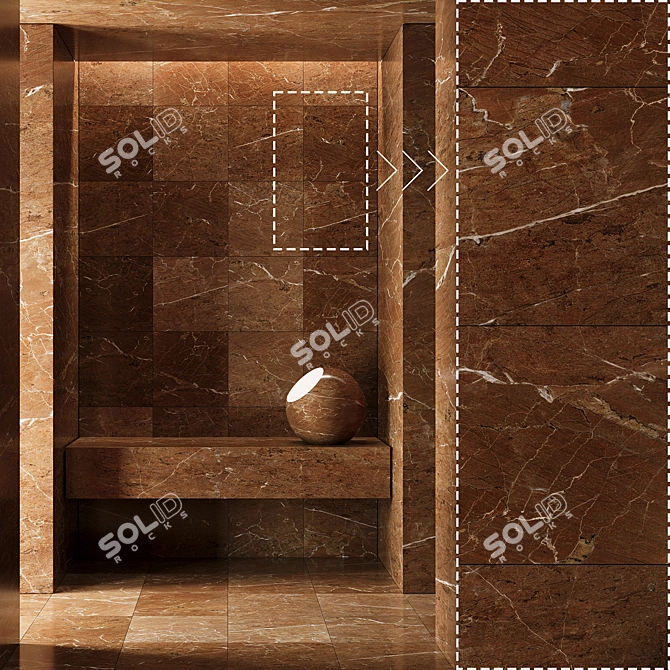 Corona Tile Marble Material Kit 3D model image 4