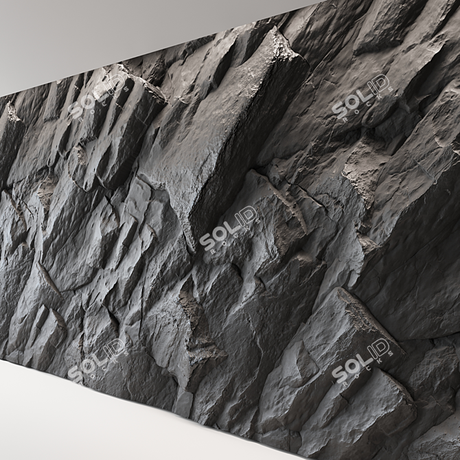 Rock Cliff Wall Textures Set 3D model image 3