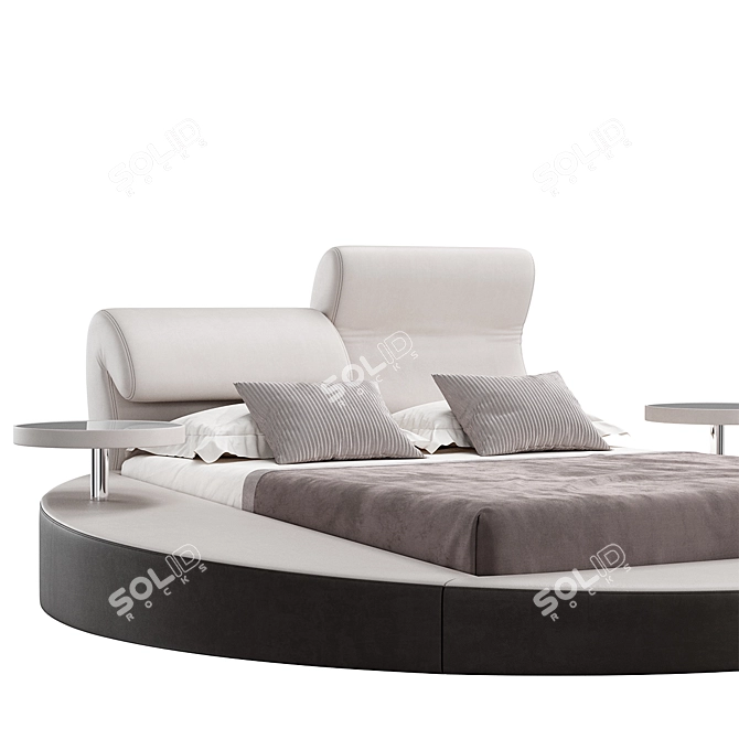 Round Bed Trinity August 3D model image 4