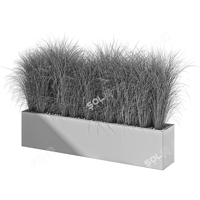 Lush Outdoor Grass Plant Set 3D model image 4