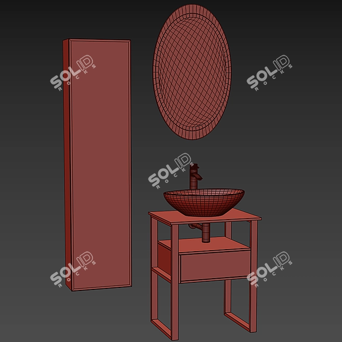 DIWO Elista 60 Anthracite Vanity Set 3D model image 4