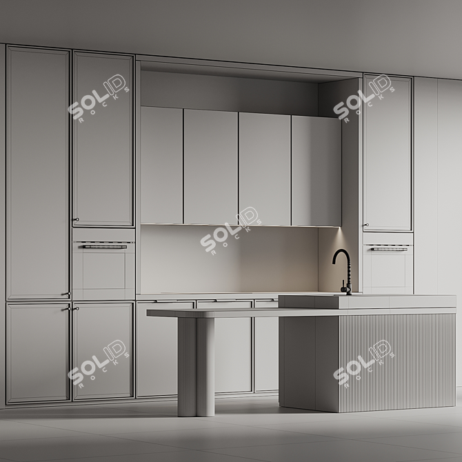  Rustic Kitchen 3D Model 3D model image 7