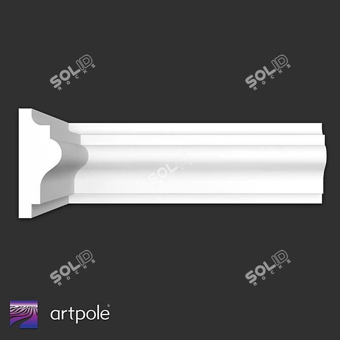 SMG428 Gypsum Moldings H40х16 mm 3D model image 1