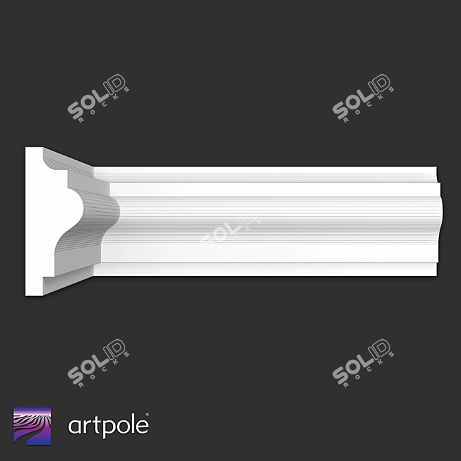 SMG428 Gypsum Moldings H40х16 mm 3D model image 2
