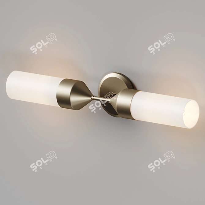 Modern 2-Light Wall Sconce 3D model image 2