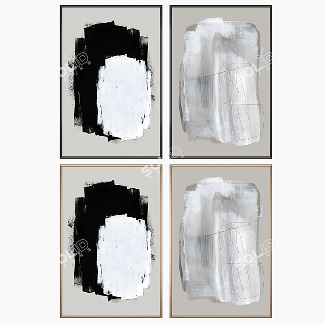 Artwork Set with Frame Options 3D model image 2