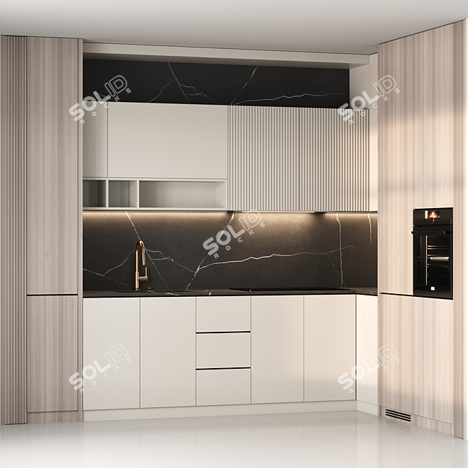 Modern Kitchen Design 3dsmax Kit 3D model image 2