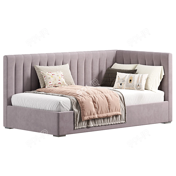 Youth Bed KD31 Modern Design 3D model image 2